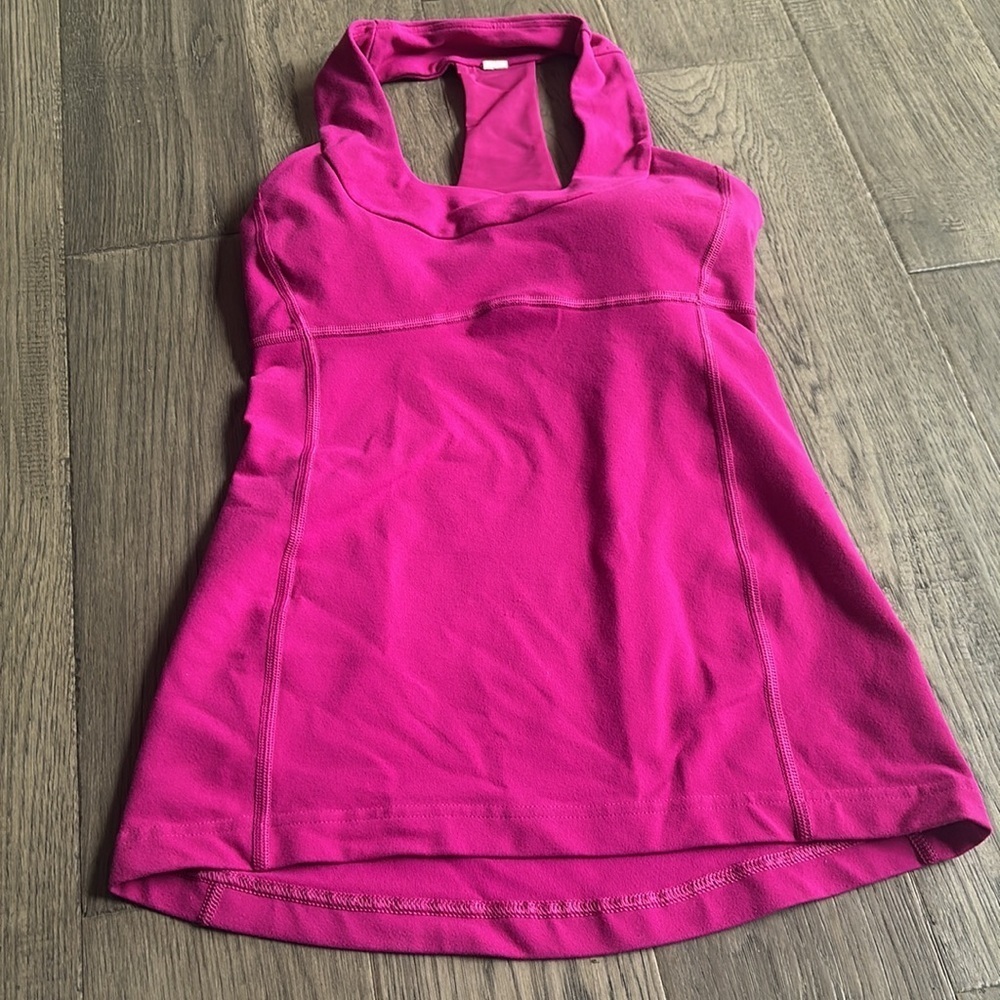 Lululemon | Scoop Neck Tank *Luon in Raspberry Pink Size 4 - Picture 6 of 12